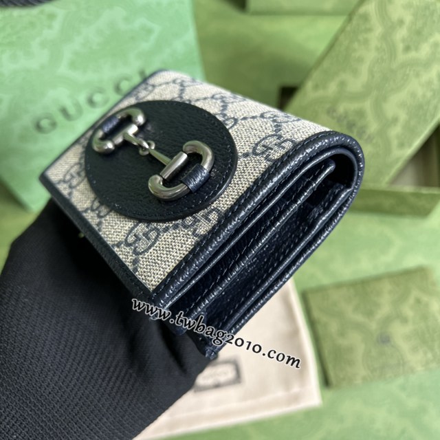 gucci專櫃新款女士短夾 古馳經典的馬銜扣Monogram卡包 jcp1849
